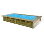 Piscine bois azura 3, 50 x 2, 00 x 0, 71 m liner bleu avec filtre � cartouche - ubbink