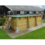 Piscine bois azura 4, 00 x 2, 00 x 1, 26 m - liner bleu - ubbink