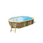 Piscine bois azura 4, 90 x 3, 55 x 1, 30 m - liner bleu - ubbink