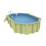 Piscine bois azura 6, 10 x 4, 00 x 1, 20 m - liner bleu - ubbink