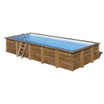 Piscine bois braga 8, 15 x 4, 20 x 1, 46 m - gr�