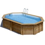 Piscine bois canelle 2 5, 35 x 3, 35 x 1, 17 m - gr�