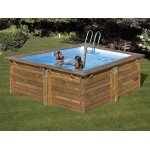 Piscine bois carra 3 3, 05 x 3, 05 x 1, 19 m - gr