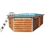 Piscine bois hexagonale cebu - 3, 50 x 2, 95 x h. 1, 11 m