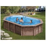 Piscine bois macadamia 6, 32 x 3, 35 x 1, 30 m - gr