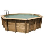 Piscine bois océa 5, 80 x 1, 30 m - liner beige Piscine bois océa 5, 80 x 1, 30 m - liner beige