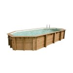 Piscine bois oca 8, 60 x 4, 70 x 1, 30 m - liner beige - ubbink