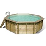 Piscine en bois octogonale ubbink oc�a 430 - beige