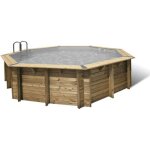 Piscine en bois octogonale ubbink oc�a 430 - gris