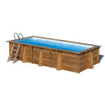 Piscine bois papaya 5, 20 x 3, 20 x 1, 33 m - gr�