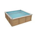 Piscine bois pistoche pour enfants - 2 x 2 m