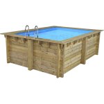 Piscine bois rectangle   caimans 140   - 4. 10 x 3. 00 x 1. 39 m
