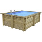 Piscine bois rectangle   maldives   - 3. 20 x 3. 20 x 1. 24 m