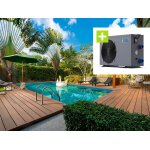 Piscine bois rectangle   panama 130   - 6. 20 x 4. 10 x 1. 31 m + pompe  chaleur - puissance 6. 1 kw ...