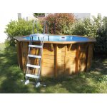 Piscine bois sunwater 4, 10 x 1, 20 m liner bleu - ubbink