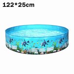Piscine d'eau ronde pliante non gonflable, durable, pour l'extérieur, beau document bleu, multi design, ... Piscine d'eau ronde pliante non gonflable, durable, pour l'extérieur, beau document bleu, multi design, ...