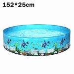 Piscine d'eau ronde pliante non gonflable, durable, pour l'extérieur, beau document bleu, multi design, ... Piscine d'eau ronde pliante non gonflable, durable, pour l'extérieur, beau document bleu, multi design, ...