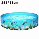 Piscine d'eau ronde pliante non gonflable, durable, pour l'extérieur, beau document bleu, multi design, ... Piscine d'eau ronde pliante non gonflable, durable, pour l'extérieur, beau document bleu, multi design, ...