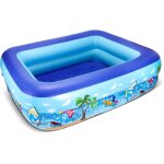 Piscine enfant, 110 x 83 x 34 cm piscine gonflable, pataugeoire gonflable, piscine rectangulaire, piscine ...