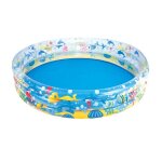 Piscine gonflable pour enfants, 152x30cm, boule marine, baignoire ronde en caoutchouc dur pour nourrissons, ...