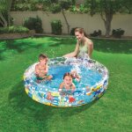 Piscine gonflable pour enfants, 152x30cm, boule marine, baignoire ronde en caoutchouc dur pour nourrissons, ...