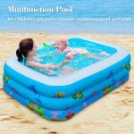 Piscine gonflable d'�t� pour b�b�, rectangulaire, en pvc, jouets d'ext�rieur pour enfants