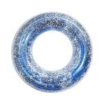Piscine gonflable float tube transparent swimming ring avec scintillements scintillants colors pour