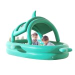 Piscine gonflable en forme de requin pour enfants avec parasol, piscines d'ombrage d't pour enfants, ...