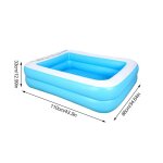 Piscine gonflable rectangulaire en pvc pour enfants, baignoire de pataugeoire paisse, sports d'intrieur, ...
