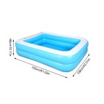 Piscine gonflable rectangulaire en pvc pour enfants, baignoire de pataugeoire paisse, sports d'intrieur, ...