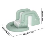 Piscine gonflable sans auvent pour enfants, pataugeoire pour enfants en pvc pais avec toboggan, piscines ...