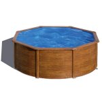 Piscine gr sicilia ronde acier imitation bois Ø 350 x h 120cm