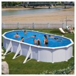 Piscine ovale hors sol en kit 730 x 375 x 132cm avec renforts