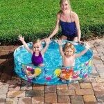 Piscine à pataugeoire pour enfants, 60x10 pouces, 3 à 5 ans, ronde, pliable, instantanée, drôle, arrière ... Piscine à pataugeoire pour enfants, 60x10 pouces, 3 à 5 ans, ronde, pliable, instantanée, drôle, arrière ...