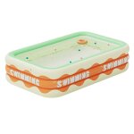 Piscine rectangulaire pliable pour enfants, grande piscine gonflable paisse, pataugeoire en pvc, baignoire ...