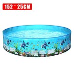 Piscine ronde pliable de 152x25cm, avec piste amovible, grande piscine  cadre aquatique pour enfants, ...