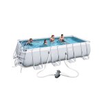 Piscine tubulaire rectangle power steel 5. 49 x 2. 74 x h. 1. 22 m - filtre  cartouche