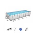 Piscine tubulaire rectangle power steel 6. 40 x 2. 74 x h. 1. 32 m - filtre  sable