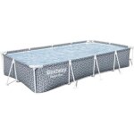 Piscine hors sol tubulaire bestway - steel pro� - 366 x 201 x 66 cm - rectangulaire - decor graphique ...