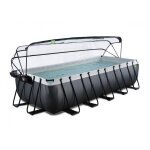 Piscine tubulaire black leather rectangulaire 5, 40 x 2, 50 x 1, 22 m avec dme - exit toys