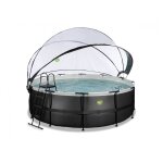 Piscine tubulaire black leather ronde 4, 27 x 1, 22 m avec dme - exit toys