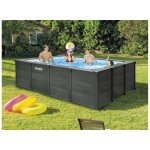 Piscine tubulaire graphite rectangulaire 4, 00 x 3, 00 x 1, 24 m - intex