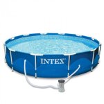 Piscine tubulaire intex metal frame ronde 3, 66 x 0, 76 m 28212np