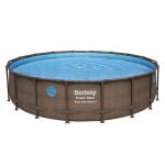 Piscine tubulaire power steel swim vista pool Ø 5. 49 x h. 1. 22 m - décor bois Piscine tubulaire power steel swim vista pool Ø 5. 49 x h. 1. 22 m - décor bois