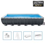 Piscine tubulaire rectangulaire intex ultra xtr 7. 32 x 3. 66 x 1. 32 m
