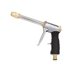 Pistolet d'arrosage de jardin en m�tal, pistolet d'arrosage haute pression avec buse en laiton r�glable, ...