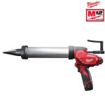 Pistolet  colle 400ml milwaukee m12 pcg 400a 201b 12v li - ion 2. 0ah 4933441665