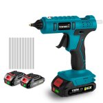 Pistolet a colle professionnel 260 avec 10 batons de colle 11 mm - fourni avec 2 batteries et 1 chargeur ...