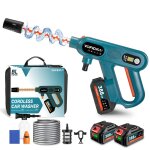 Pistolet � eau pour nettoyeur haute pression �lectrique 220 bars, tuyau en spirale, ensemble avec accessoires ...