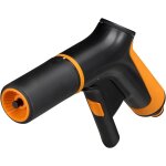 Pistolet pulvérisateur, 2 jets, débit réglable en continu, avec contrôle gâchette a l'avant et verrouillage ... Pistolet pulvérisateur, 2 jets, débit réglable en continu, avec contrôle gâchette a l'avant et verrouillage ...